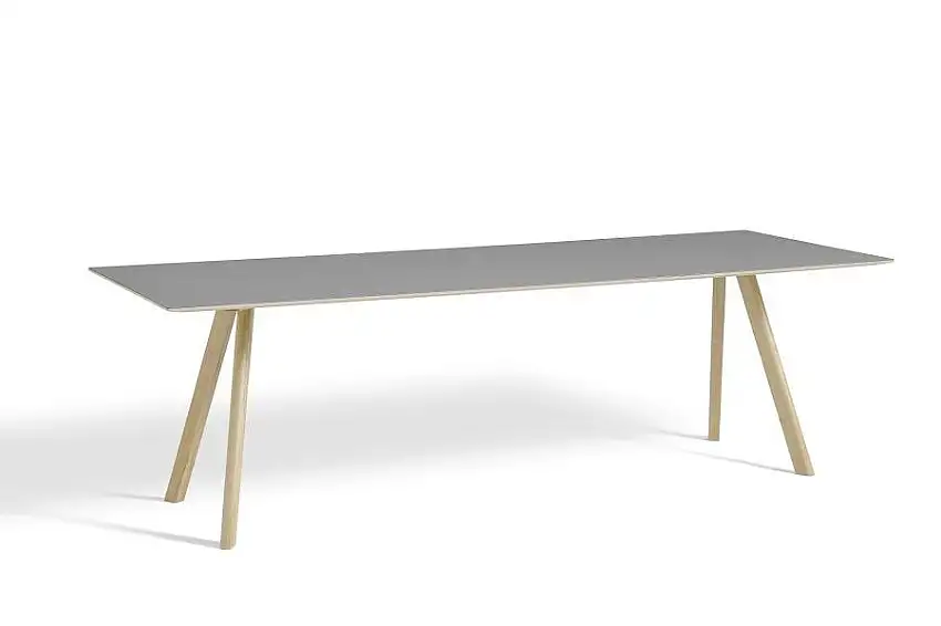 HAY CPH 30 Tisch 250 x 90 x 74 cm – lackierte massive Eiche/graues Linoleum