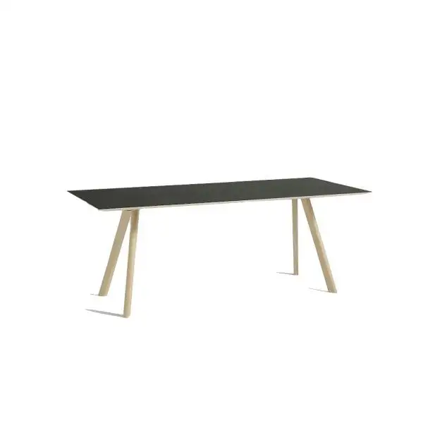 HAY CPH 30 Tisch 200 x 90 x 74 cm – lackierte massive Eiche/schwarzes Linoleum