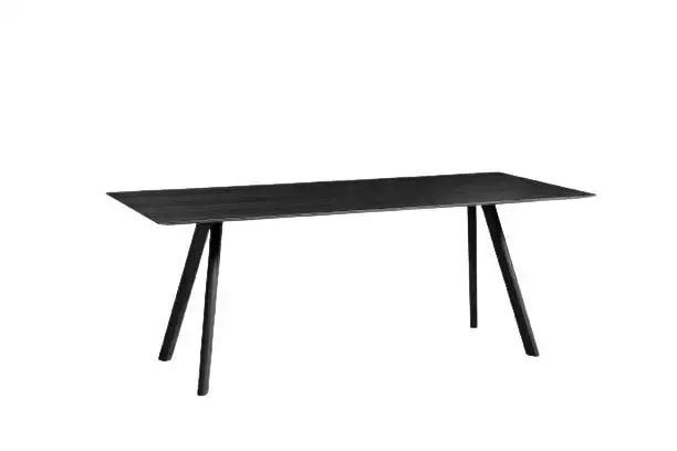 HAY CPH30 Tisch 200 x 90 cm – Schwarz lackierte massive Eiche/Schwarz lackiertes Eichenfurnier