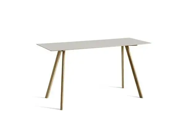 HAY CPH 30 Tisch 200 x 80 x 105 cm – lackierte massive Eiche/cremefarbenes Linoleum