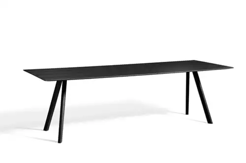 HAY CPH30 Tisch 250 x 90 cm – Schwarz lackierte massive Eiche/Schwarz lackiertes Eichenfurnier