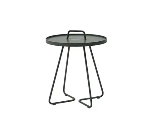 Cane-line Outdoor On-The-Move Beistelltisch Lille Ø: 44 cm - Dunkelgrün