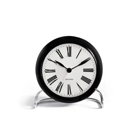 Arne Jacobsen Römische Tischuhr Ø: 11 cm – Schwarz/Weiß