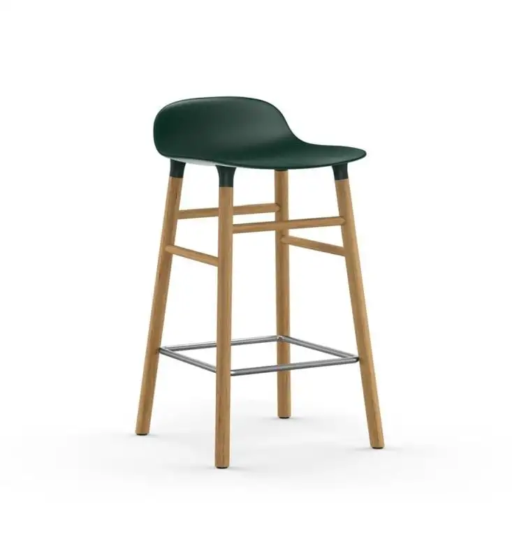 Normann Copenhagen Form Barhocker SH: 65cm - Grün/Eiche