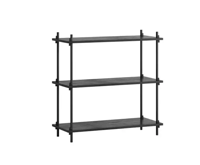 Moebe Regalsystem niedrig 85x85 - Schwarz