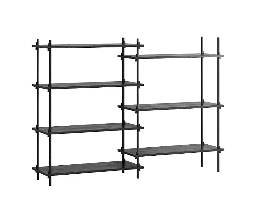 Moebe Regalsystem Mittel/Doppelt 115x162 cm - Schwarz