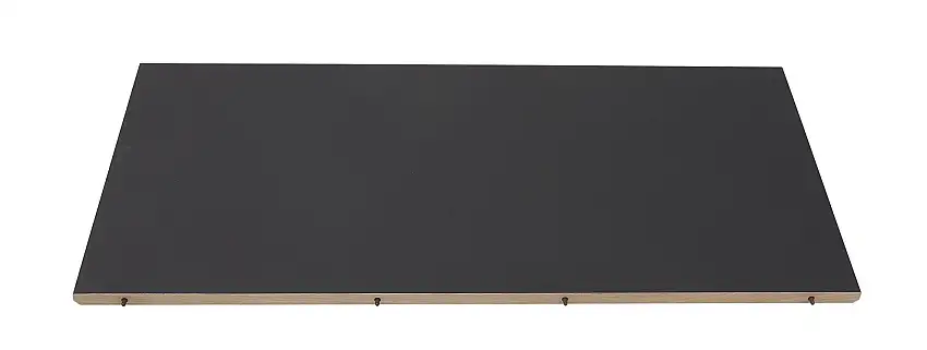 Skovby Zusatzplatten für den Esstisch SM27, Furnier in Massivoptik – 3 Stück, weiß geölt/schwarzes Nanolaminat