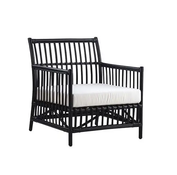 Sika-Design Caroline Loungesessel inkl. Sædehynde SH: 42 cm – Schwarz/A670 Michelangelo Weiß
