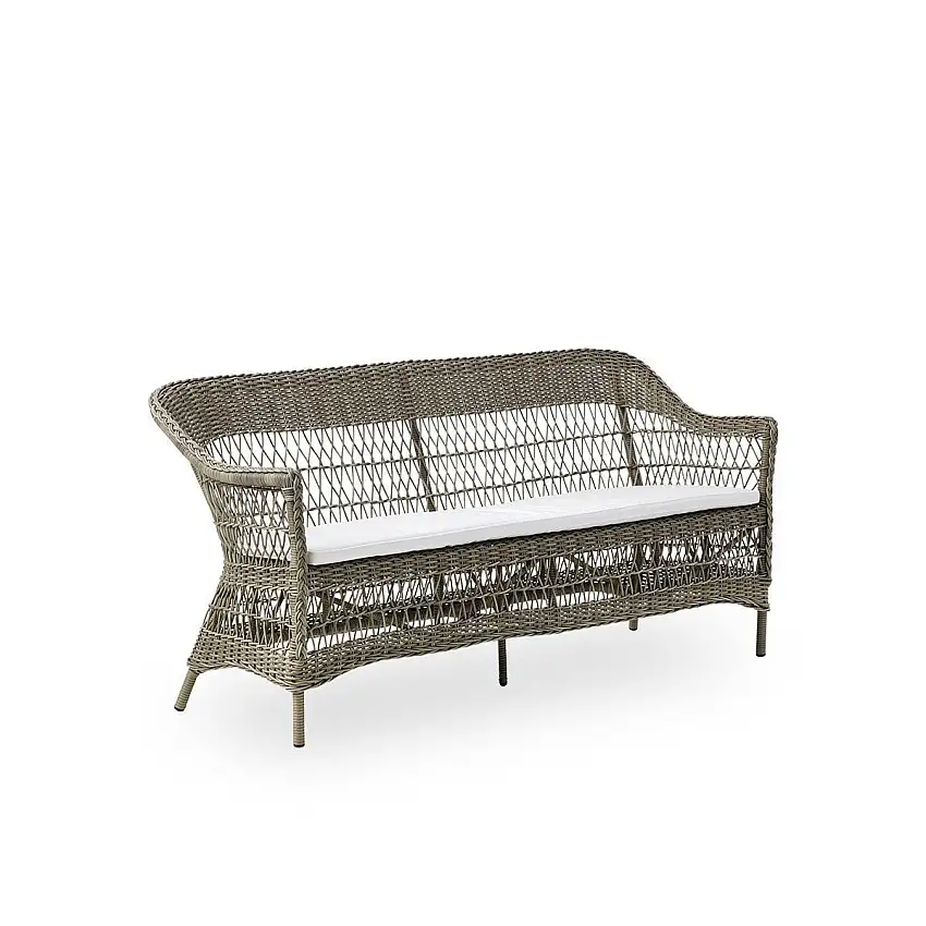 Sika-Design Charlot Außenbereich 3 Pers. Sofa inkl. Hynde L: 173 cm – Antikgrau/CY101 Weiß