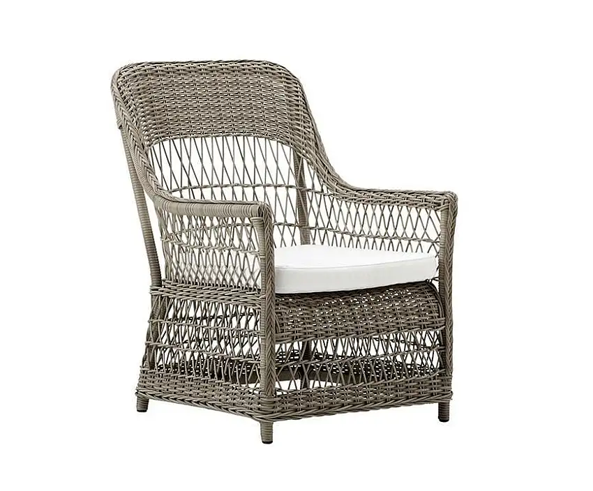 Sika-Design Dawn Exterior Loungesessel inkl. Kissen SH: 44 cm - Antik/B450 Tempotest Weiß