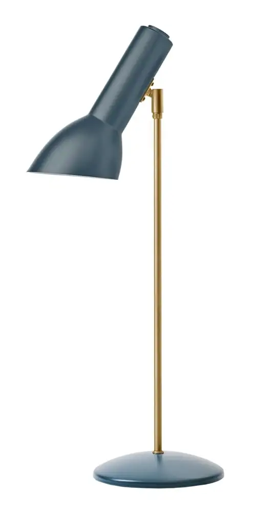 CPH Lighting Oblique Tischleuchte H: 58 cm – Messing/Petroleumblau