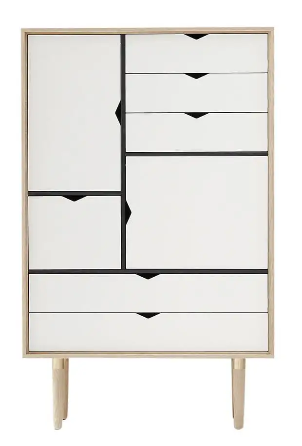 Andersen Furniture S5 132x83 cm – Seifenbehandelte Eiche/Weiße Fronten