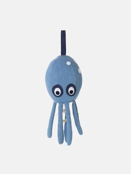 Ferm Living Octopus Musikmobile H: 12 cm – Denim