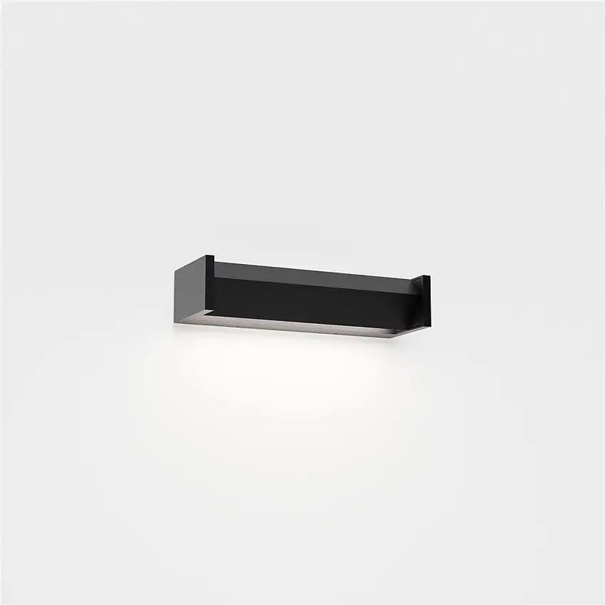 Lampefeber Slat One Outdoor Wand-/Deckenleuchte B: 22 cm – Schwarz