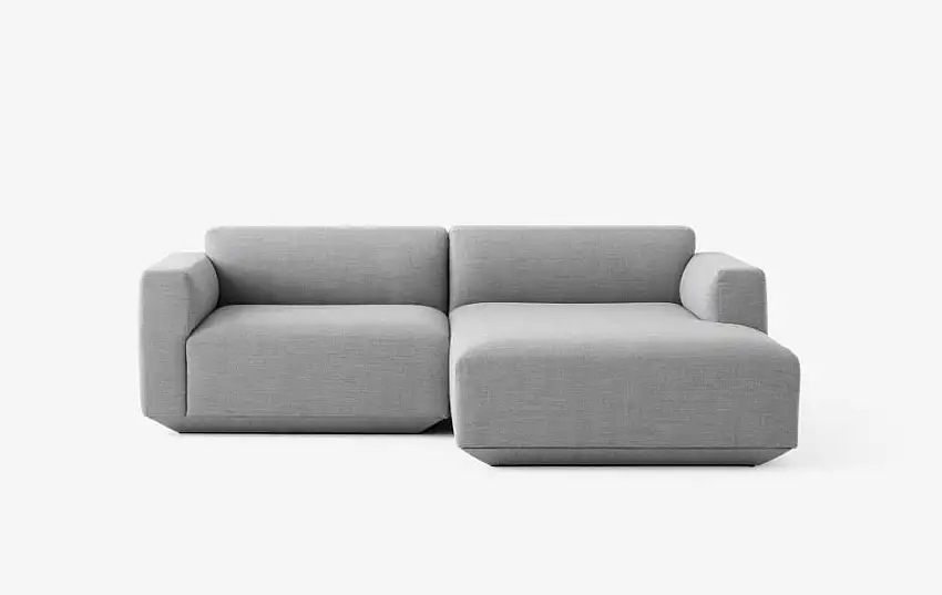 &Tradition Develius 2 Pers. Sofa mit Chaiselongue L: 220 cm – Ruskin Zirconium