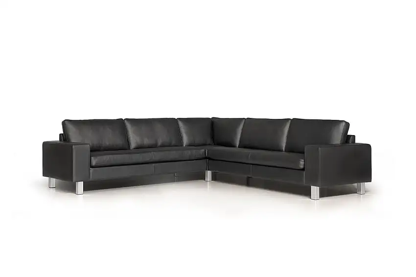 Mogens Hansen MH 221 Ecksofa 5 Pers. L: 235 cm – Premium-Leder / Schwarz