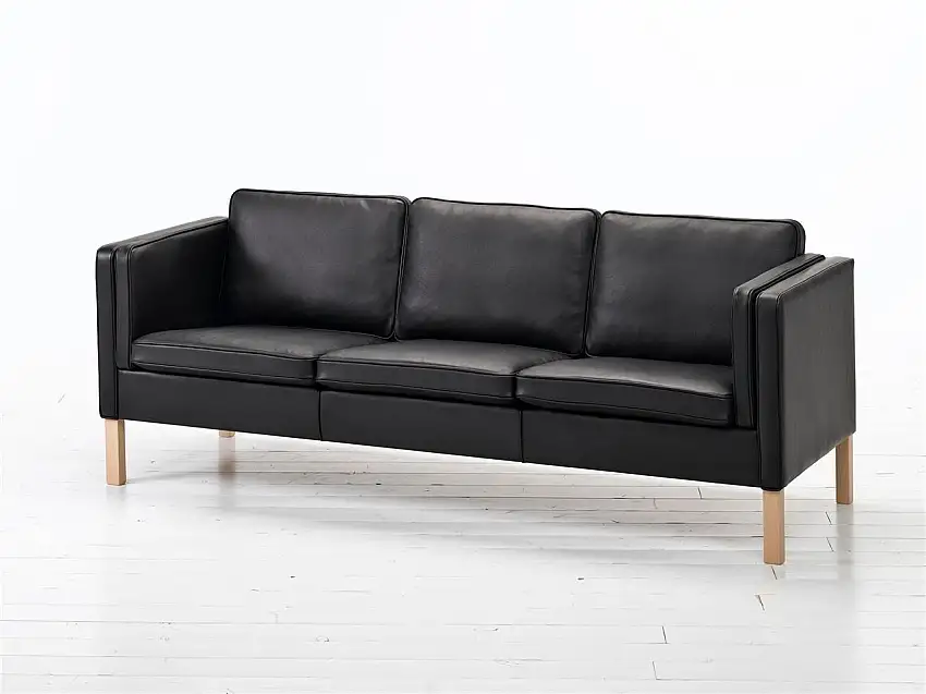 Mogens Hansen MH 212 2-Personen-Sofa L: 174 cm – Premium-Leder / Schwarz