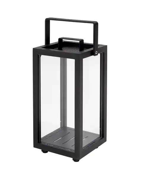 Cane-line Leuchtturm-Laterne für den Außenbereich, extra klein, H: 37 cm – Lavagrau