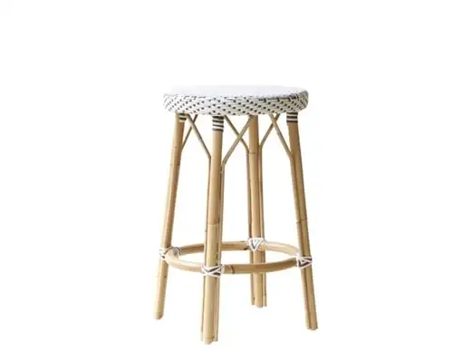 Sika-Design Simone Counterstol H: 68 cm - Weiß m. Cappuchino Dot