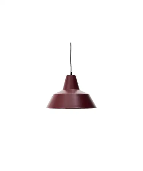 Von Hand gefertigte Werkstattlampe W3 Ø: 35 cm - Weinrot
