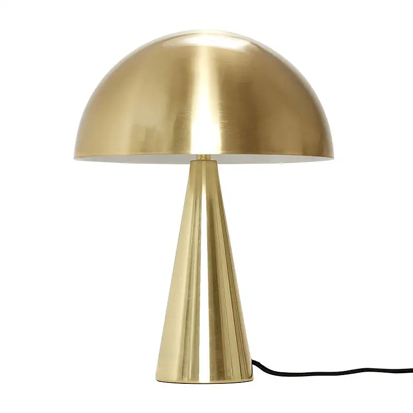 Hübsch Mush Mini Tischlampe H: 33 cm - Messing