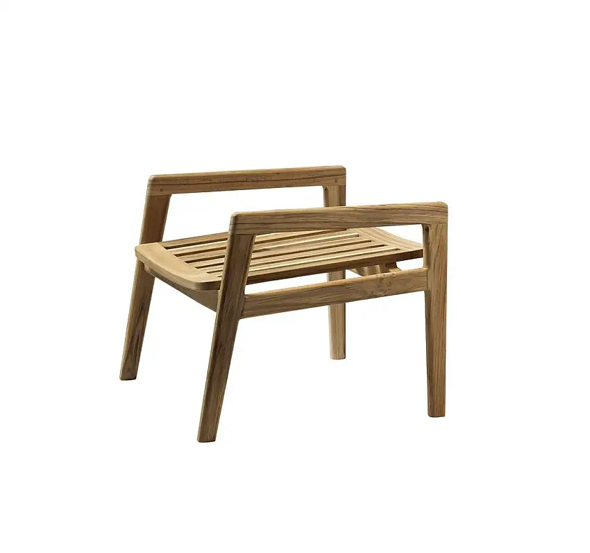 FDB Furniture M7 Sammen Fußhocker - Massives Teakholz/Natur VORBESTELLUNG APRIL 2026