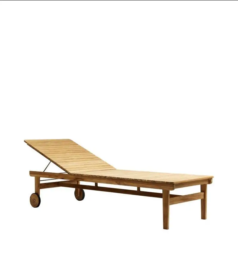 FDB Furniture M8 Sammen Sonnenwagen 70 x 200 cm – Massives Teakholz/Natur
