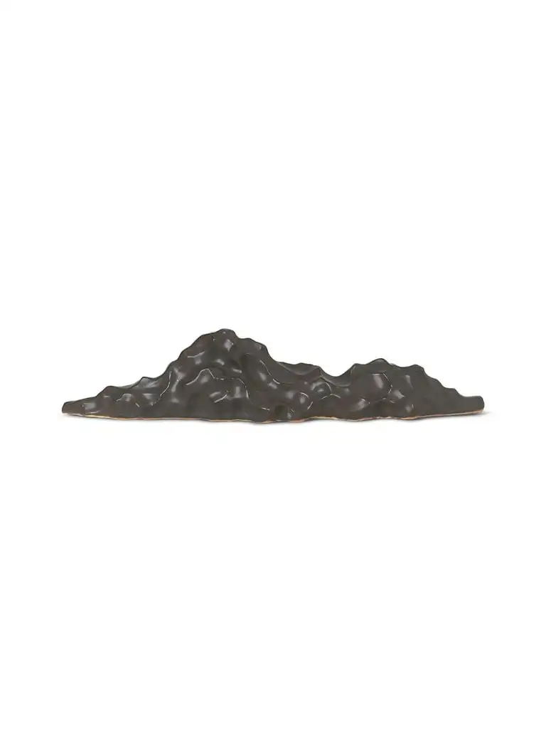 Ferm Living Berg Keramikskulptur niedrig 35x8 cm - Schwarz OUTLET