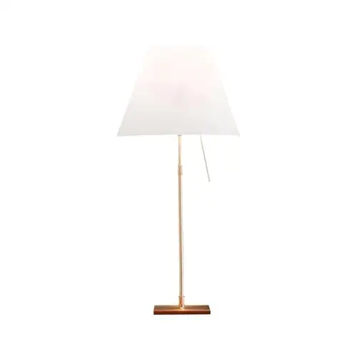 Luceplan Costanza Tischlampe H: 76-110 cm - Messing/Weiß
