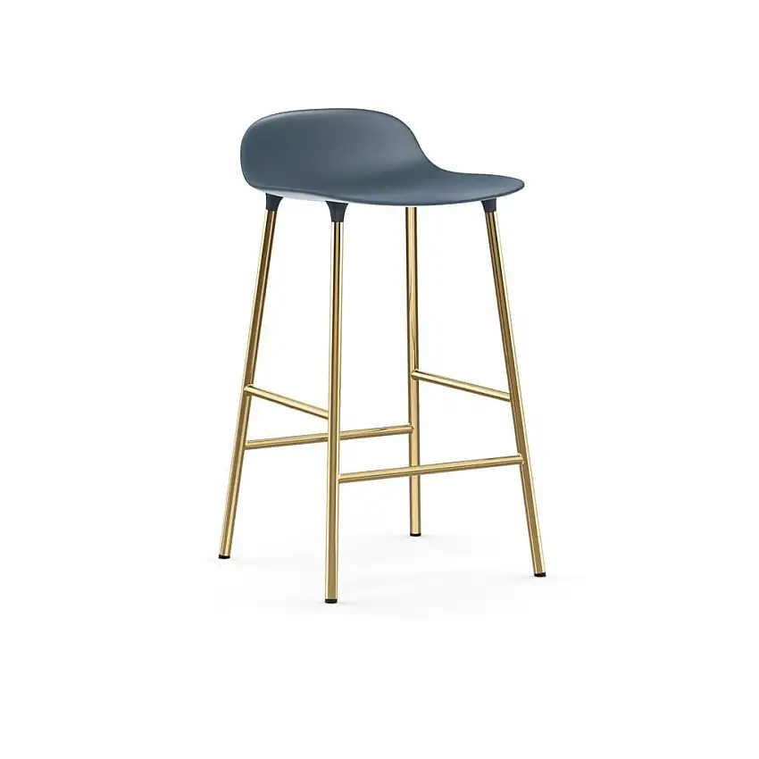 Normann Copenhagen Form Barhocker SH: 65cm - Blau/Messing