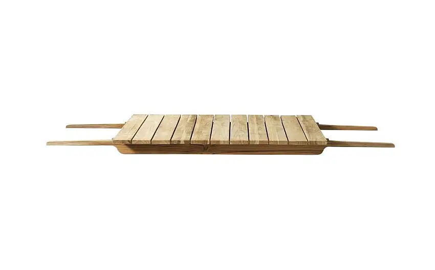 FDB Møbler M4 Together Zwischenplatte für M2 und M3 90x84 cm – Massives Teakholz/Natur