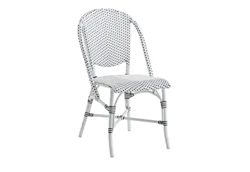 Sika-Design Sofie Exterior Cafestol SH: 45 cm - Weiß W. Cappuchino Dot