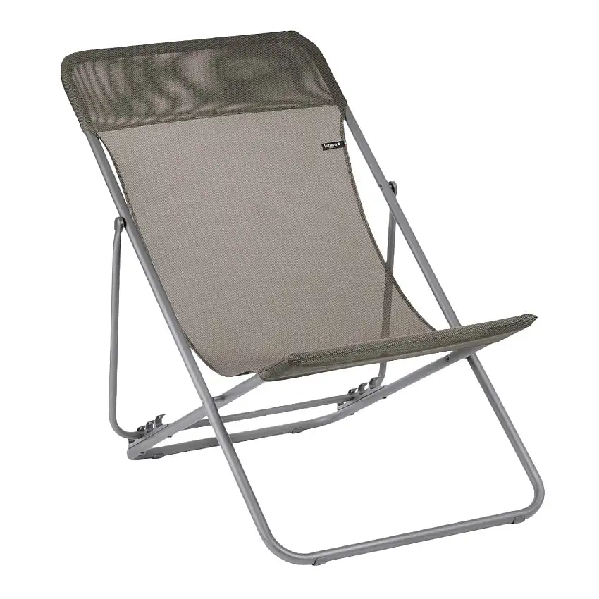 Lafuma Liegestuhl Maxi Transat Loungstol SH: 33 cm Batyline ISO – Graphit