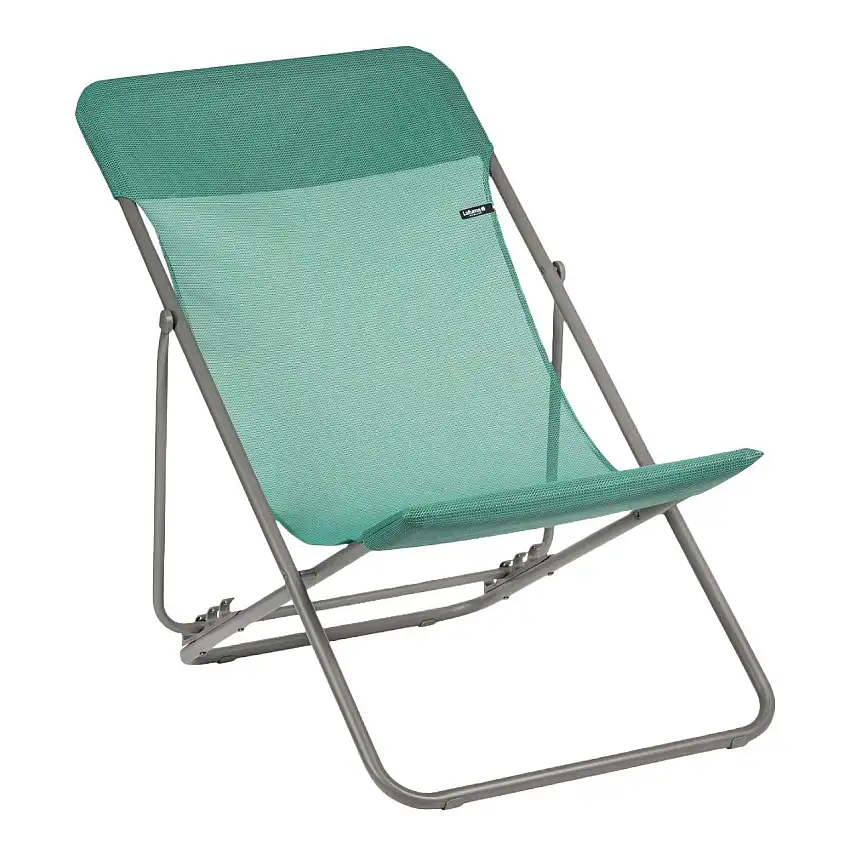 Lafuma Liegestuhl Maxi Transat Loungstol SH: 33 cm Batyline ISO - Chlorophyll
