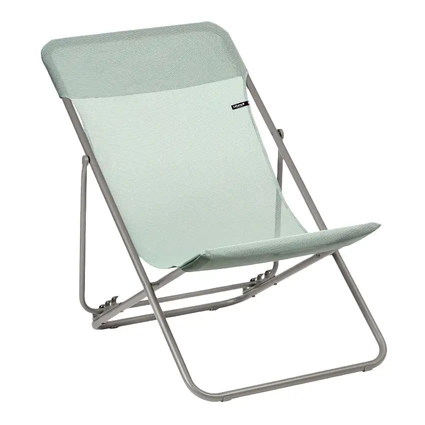 Lafuma Liegestuhl Maxi Transat Loungstol SH: 33 cm Batyline ISO - Linde