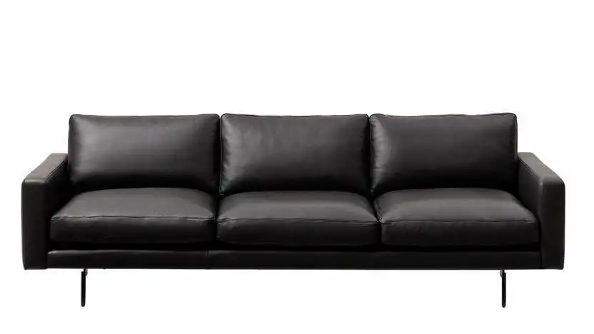 Wendelbo Edge V.1 3 Pers. Sofa L: 240 cm – Schwarzes Faith-Leder