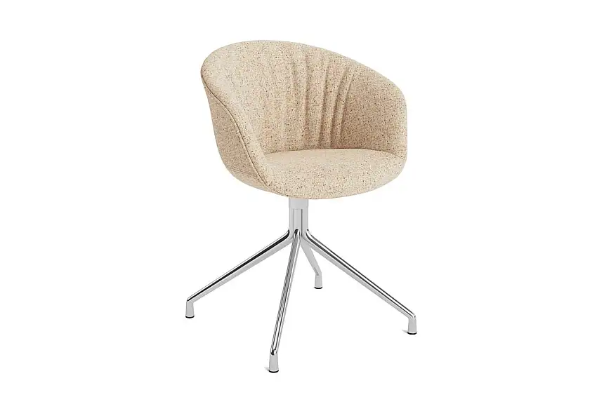 HAY AAC 21 Soft About A Chair SH: 46 cm – Poliertes Aluminium/Bolgheri LGG60
