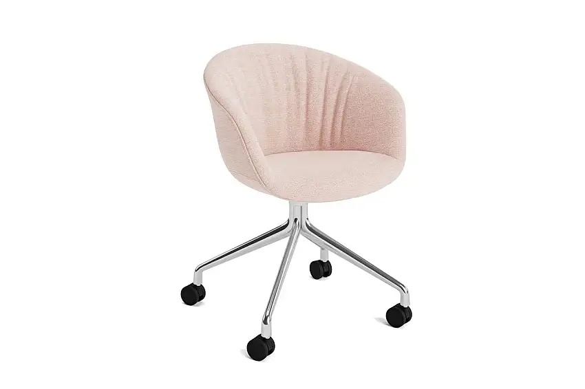 HAY AAC 25 Soft About A Chair SH: 46 cm – Poliertes Aluminium/Mode 026