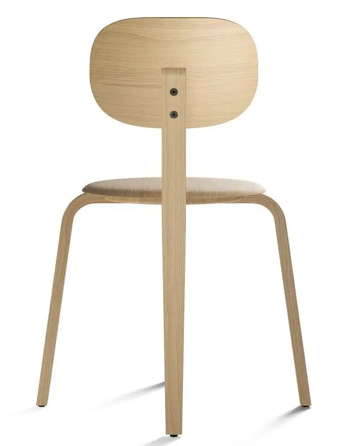 Audo Copenhagen Afteroom Sperrholz-Esszimmerstuhl SH: 46 cm – Natureiche OUTLET