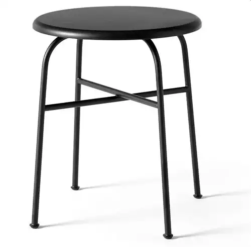 Audo Copenhagen Afteroom Hocker SH: 47 cm - Schwarz