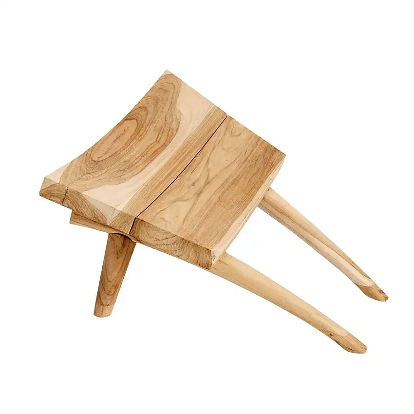 Muubs Dakota Fußhocker H: 42 cm – Teak