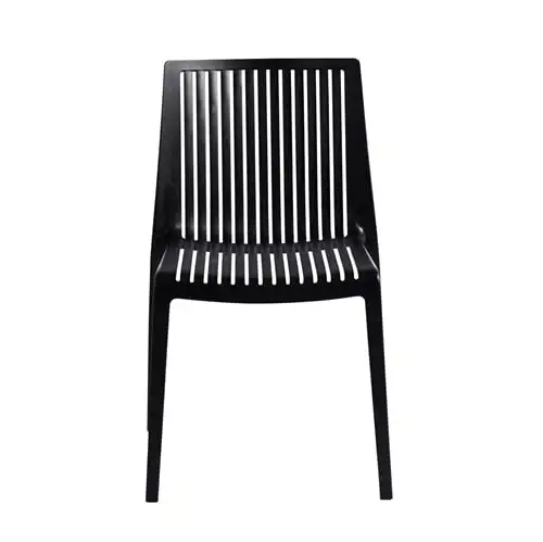 Muubs Esstischstuhl Cool SH: 46 cm – Schwarzes Polypropylen