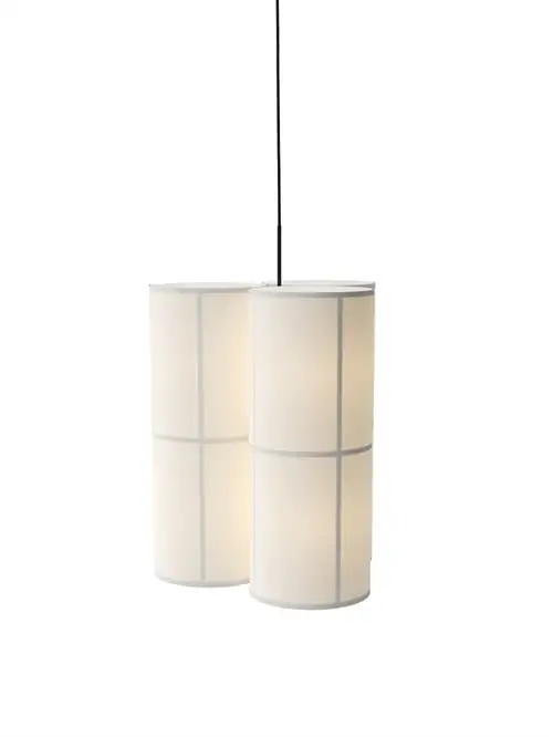 Audo Copenhagen Hashira Cluster Pendelleuchte Ø: 61,5 cm – Weiß/Bronziertes Messing