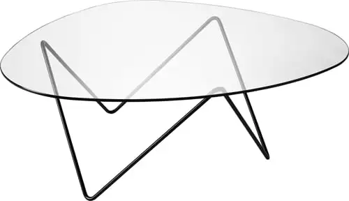 GUBI Pedrera Couchtisch 106 x 86 x 38 cm – schwarze, halbmatte Basis