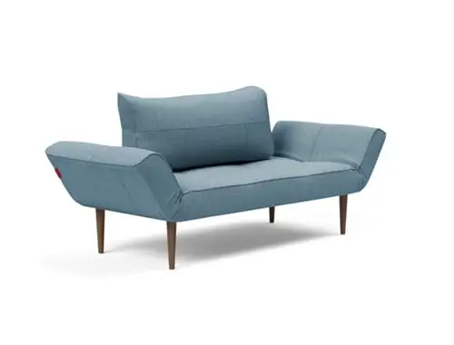 Innovation Living Zeal Styletto Daybed 72x178 cm - Dunkles Holz/Mixed Dance Hellblau