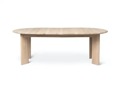 Ferm Living Bevel Tisch ausziehbar 2 Ø: 117-217 cm - Weiß geölte Eiche