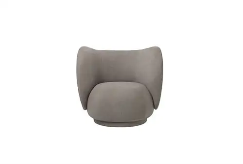 Ferm Living Rico Lounge Chair gebürstet SH: 41 cm – Wam Grey