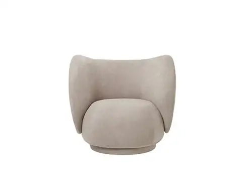 Ferm Living Rico Lounge Chair gebürstet SH: 41 cm – Sand