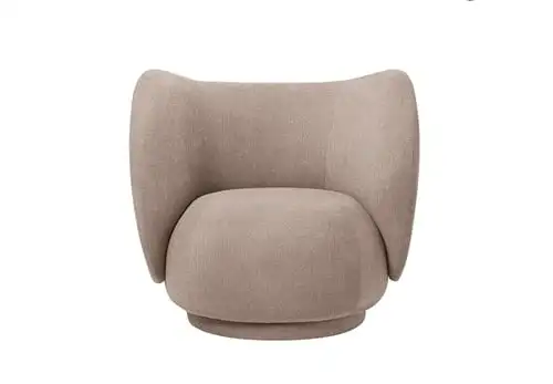 Ferm Living Rico Lounge Chair Boucle SH: 41 cm - Sand