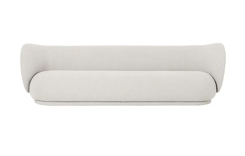 Ferm Living Rico 4-Personen-Sofa Boucle L: 260 cm – gebrochenes Weiß